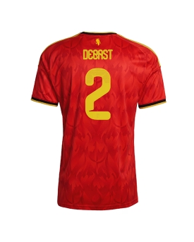 Billige Fotballdrakt Belgia Zeno Debast #2 Replika Hjemmedrakt VM 2026 Kortermet Billige Fotballdrakt Belgia Zeno Debast #2 Replika Hjemmedrakt VM 2026 Kortermet